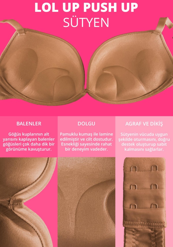 Lol Up Push Up Balenli Ten Sütyen CH1099