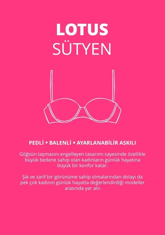 Balenli Toparlayıcı Dolgusuz Straplez Lotus Sütyen CH1100