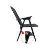 Natura 2 Adet Kamp Sandalyesi Piknik Sandalye Dikdörtgen Bardaklıklı Siyah + Katlanır MDF Masa