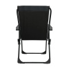 Natura 2 Adet Kamp Sandalyesi Piknik Sandalye Oval Bardaklıklı Siyah + Katlanır MDF Masa