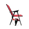 Natura 4 Adet Kamp Sandalyesi Katlanır Piknik Sandalye Oval Bardaklıklı Kırmızı