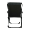3 Adet Kamp Sandalyesi Piknik Sandalye Oval Bardaklıklı Siyah + Katlanır MDF Masa