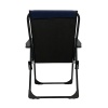 3 Adet Kamp Sandalyesi Piknik Sandalye Oval Bardaklıklı Lacivert + Katlanır MDF Masa