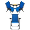 Silva 3 Adet Kamp Sandalyesi Bardaklıklı Lüks Piknik Sandalye Mavi