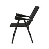 Silva 2 Adet Kamp Sandalyesi Bardaklıklı Lüks Piknik Sandalye Siyah + Katlanır Mdf Masa