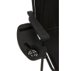 4 Adet Kamp Sandalyesi Piknik Sandalye Oval Bardaklıklı Siyah + Katlanır MDF Masa