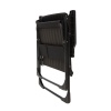 Natura 3 Adet Kamp Sandalyesi Piknik Sandalye Dikdörtgen Bardaklıklı Siyah + Katlanır MDF Masa