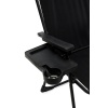 Natura 3 Adet Kamp Sandalyesi Piknik Sandalye Dikdörtgen Bardaklıklı Siyah + Katlanır MDF Masa