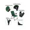 Natura 2 Adet Kamp Sandalyesi Piknik Sandalye Yeşil + Katlanır MDF Masa