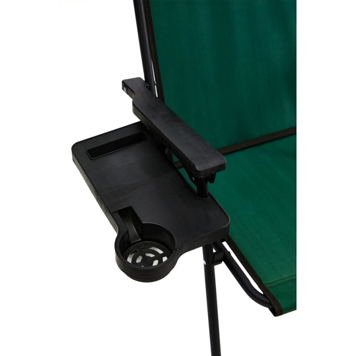Natura 3 Adet Kamp Sandalyesi Piknik Sandalye Dikdörtgen Bardaklıklı Yeşil + Katlanır MDF Masa