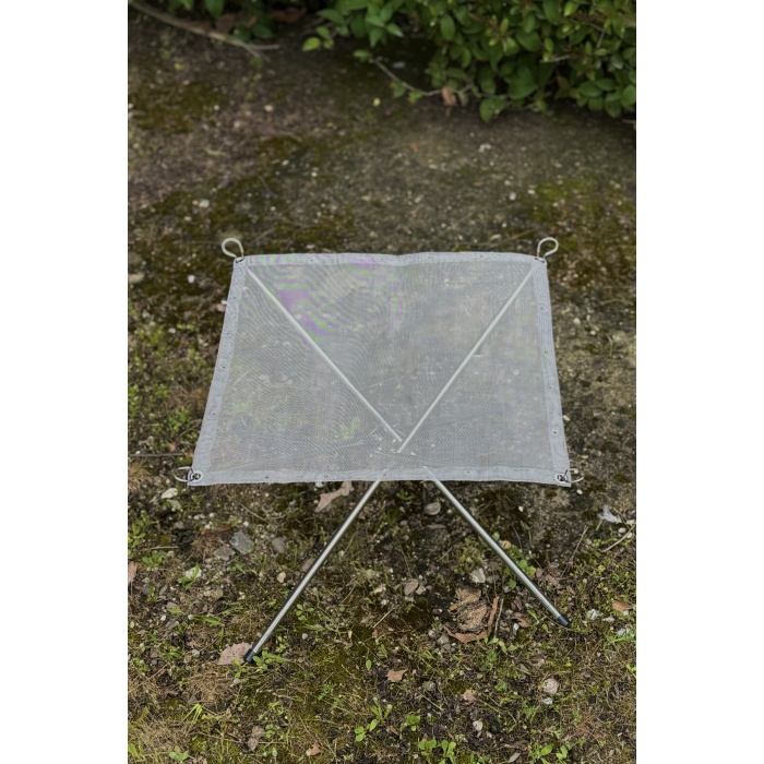 Katlanır Ateş Standı Portatif Ateş Çukuru 42cm x 42cm x 32cm