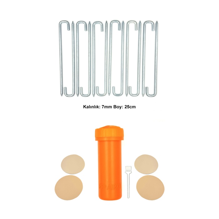 6 Kişilik 4 Mevsim Şişme Kamp Çadırı 6m2 300cm x 200cm x 210cm 420D Kumaş
