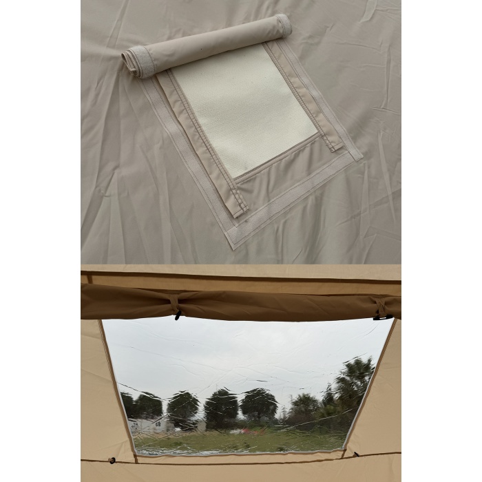 6 Kişilik 4 Mevsim Şişme Kamp Çadırı 6m2 300cm x 200cm x 210cm 420D Kumaş