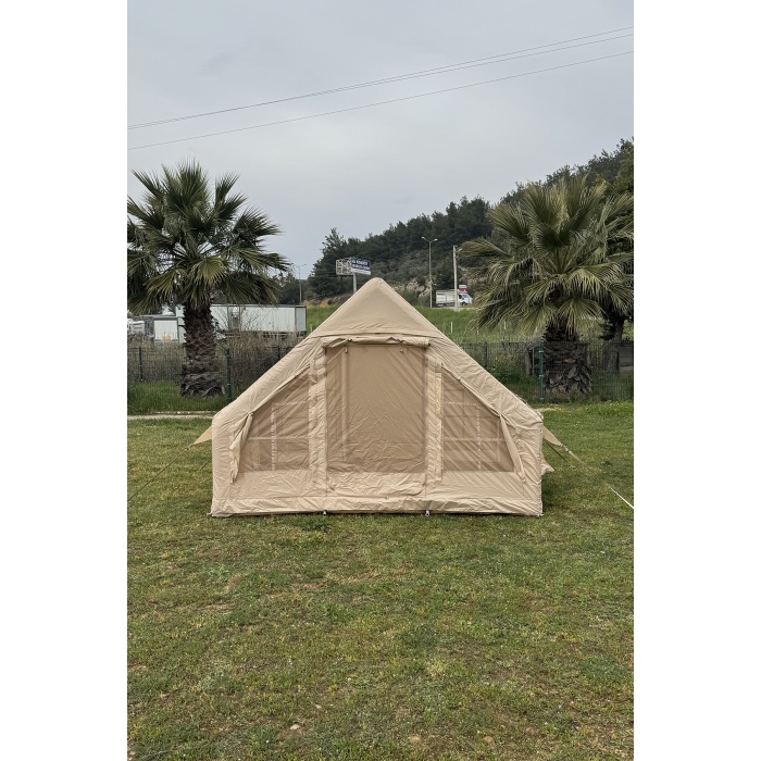 6 Kişilik 4 Mevsim Şişme Kamp Çadırı 6m2 300cm x 200cm x 210cm 420D Kumaş