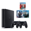 Sony Playstation 4 500gb + 2 Adet Sıfır Dualshock 4 + 3 Adet Orjinal Oyun