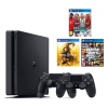 Sony Playstation 4 1TB + 2 Adet Sıfır Dualshock 4 + Pes 2021  Gta 5 Mortal kombat 11