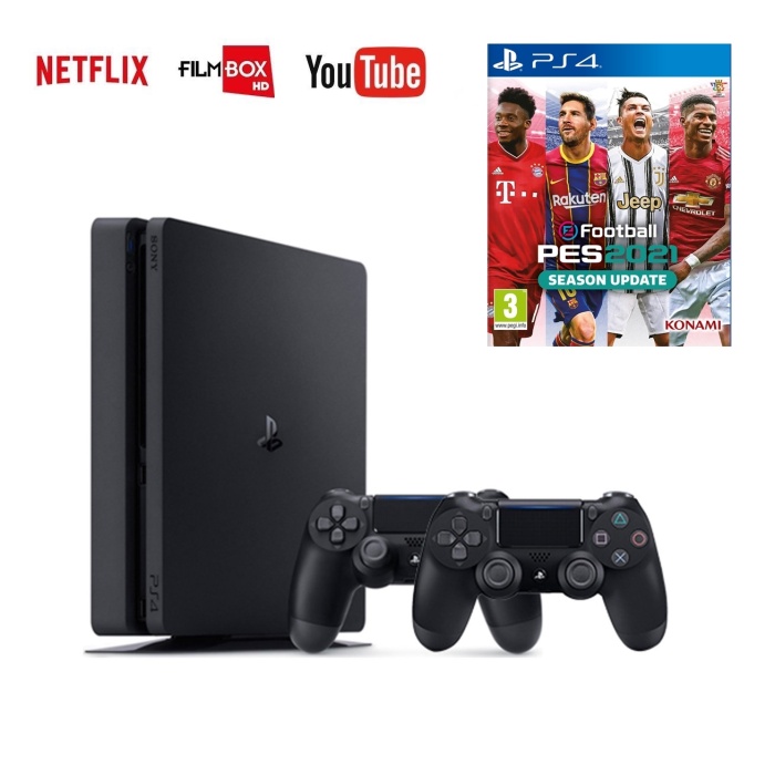 Sony Playstation 4 1TB + 2 Adet Sıfır Dualshock 4 + 1 Adet Sıfır Pes 2021