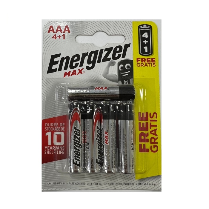 Energizer Max Alkaline AAA İnce Pil (4+1)