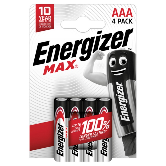 Energizer Max Alkaline AAA İnce Pil (4 Adet)