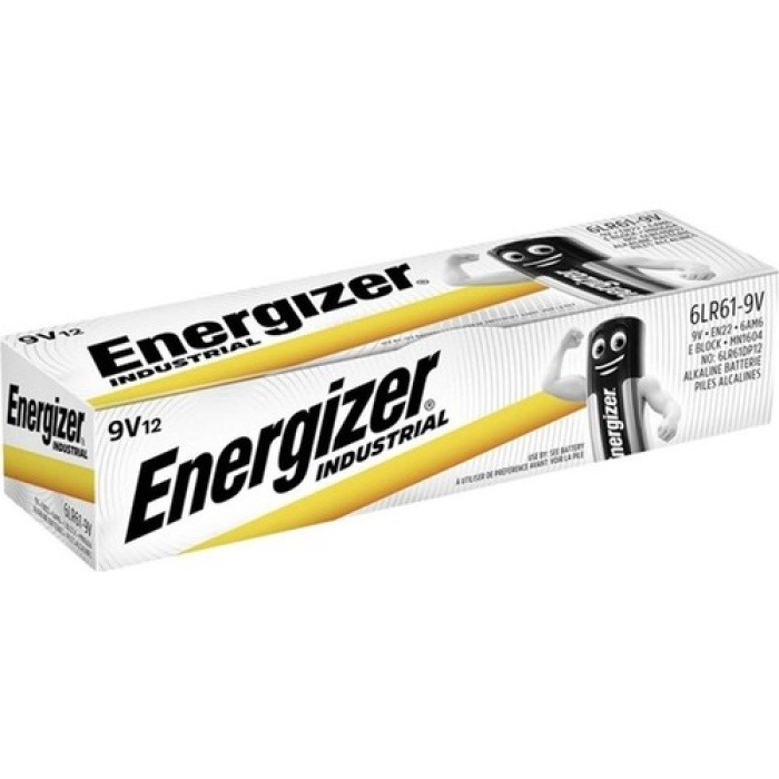 Energizer 9 Volt İndustrial Pil 12 Adet