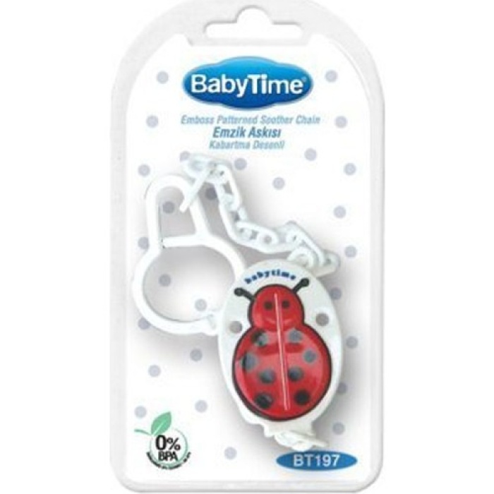 Baby Time Kabartma Desenli Emzik Askısı Uğur Böceği BT197