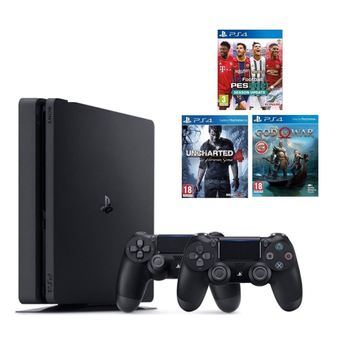 Sony Playstation 4 500gb + 2 Adet Sıfır Dualshock 4 + 3 Adet Orjinal Oyun