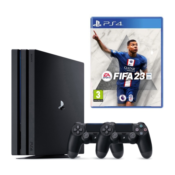 Sony Playstation 4 Pro 1TB + 2 Adet Sıfır Dualshock 4 + Fifa 2023