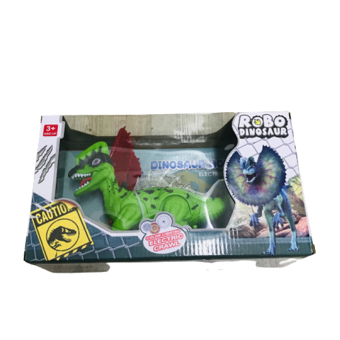 Can-Em Oyuncak ABC Kutulu Pilli Sesli Işıklı Dinozor 24 Cm - Yeşil