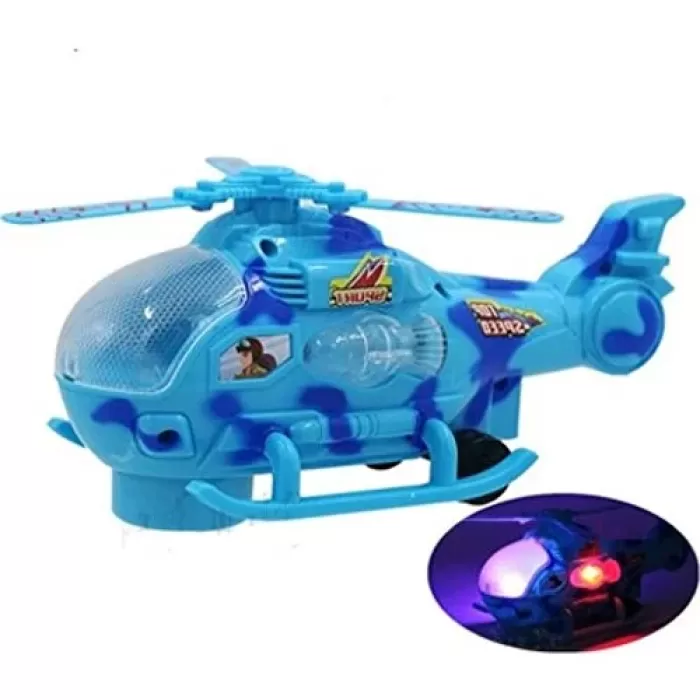 Pilli Sesli Işıklı Mavi Helikopter