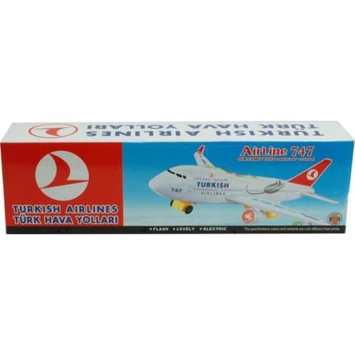 Turkish Airline Sesli Işıklı Uçak - Demonte Uçak-36 cm Uçak