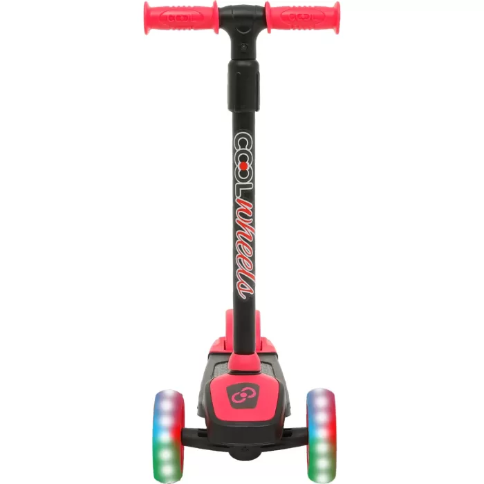 Cool Wheels Twist 3 + Yüksekliği Ayarlanabilir Işıklı Scooter Pembe