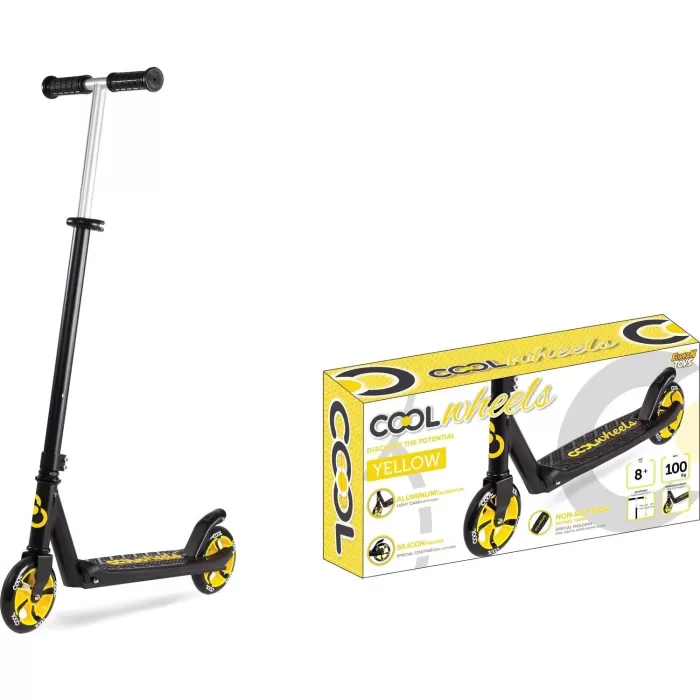 Cool Wheels Direksiyon Katlanır Yükseklik Ayarlı Çocuk Scooter Sarı 8+ Yaş