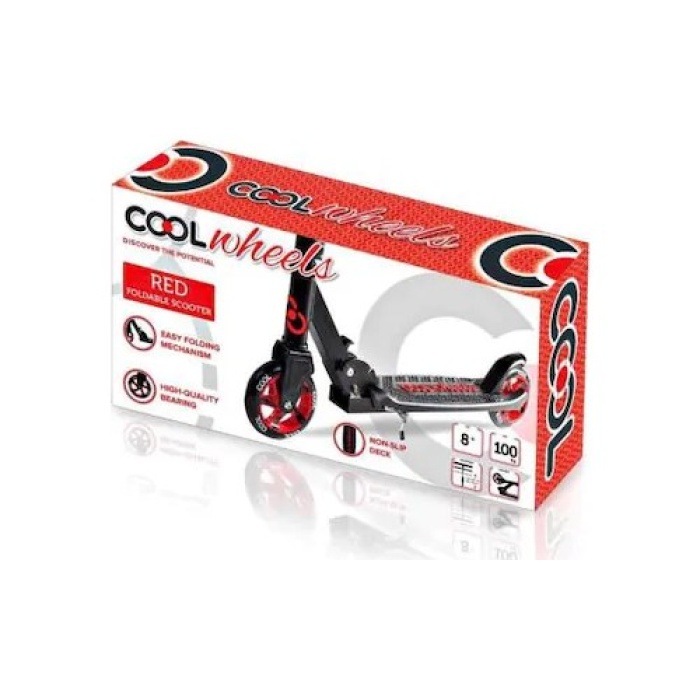 Cool Wheels Direksiyon Katlanır Yükseklik Ayarlı Çocuk Scooter Kırmızı 8+ Yaş