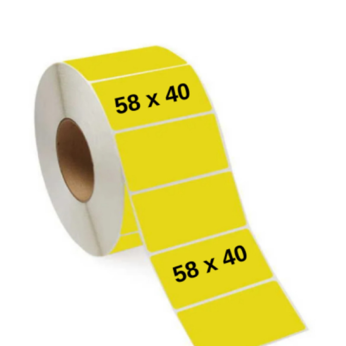 Etiket 40 X 58 Kuşe 500 Sarım Sarı Eczane Kullanımı için