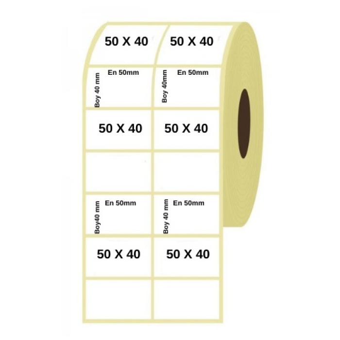 Etiket 40 X 50 Ürün Etiketi 2lİ 2500 Adet Termal