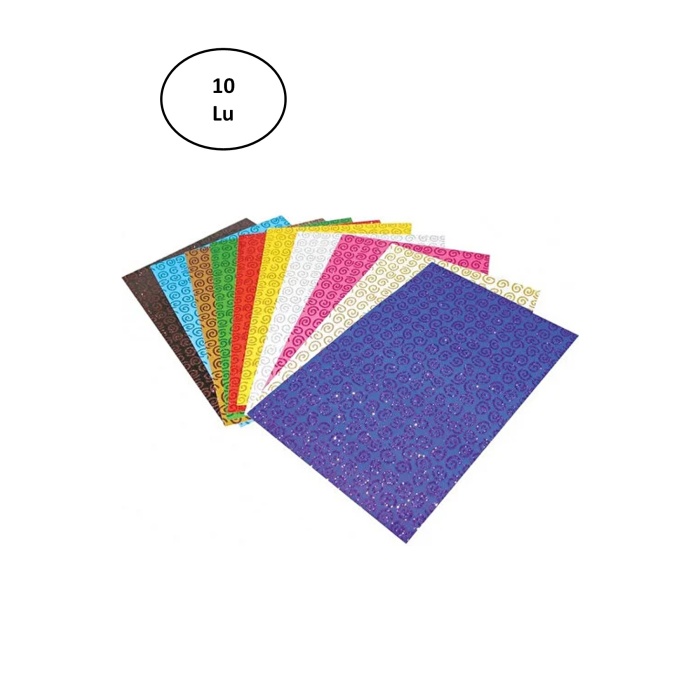 Lino 50x70 cm Spiral Desenli Simli Kağıt 10 Renk