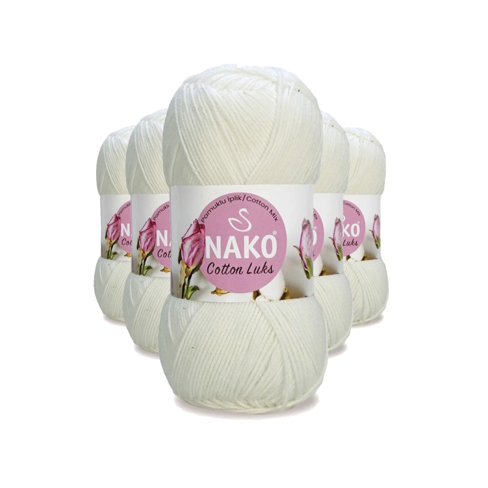 5 Adet Cotton Lüks Yelek Tunik Kazak Bluz Hırka İpi Yünü Süt Beyaz 97570