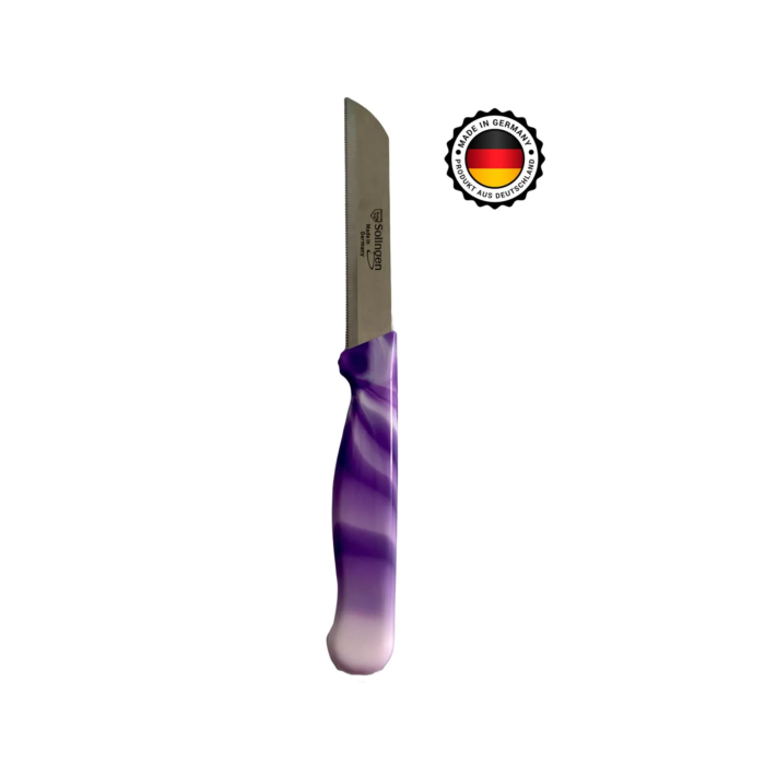 Meyve Bıçağı Doğrama Bıçağı ve Düz soyacak Ebruli Mor Bıçak 1 Adet Royaleks-SLG10