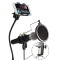 4B Mikrofon Sehpası +Telefon Tutacağı+Pop filter+Shockmount