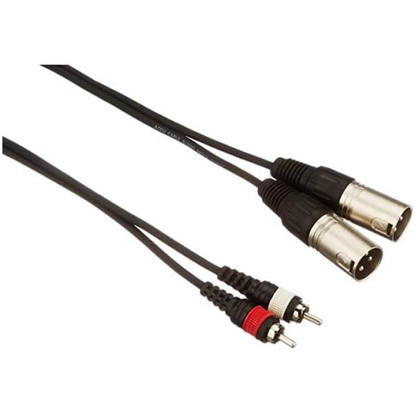 2M MALE XLR-RCA PLUG 1.5 METRE