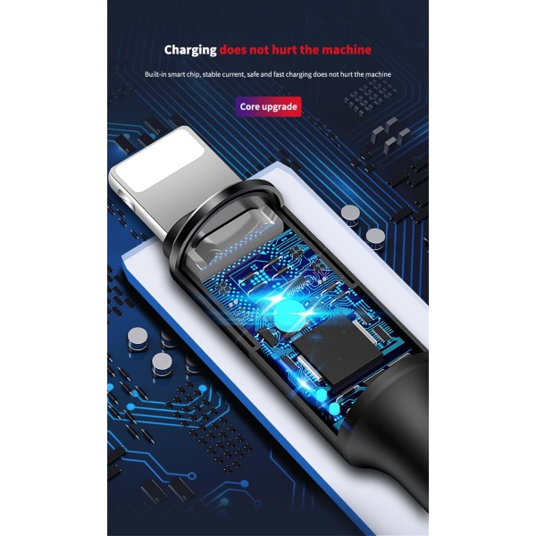 UsbDen Type CYe Lightning Micro 3Ü 1 Arada Çoklu 2 4A Hızlı Şarj Kablosu
