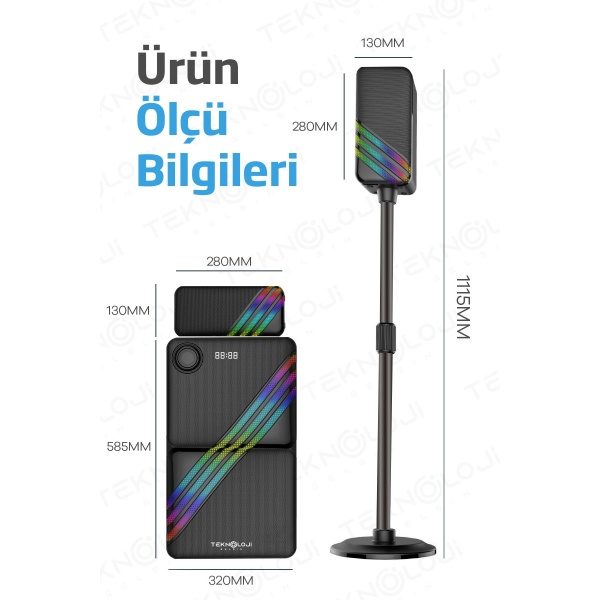 HP-TV03 5+1 Soundbar Ev Sinema Sistemi Stereo Hd Ses Rgb Kablolu 100 Watt AMFİ 15WX5 SOUNDBAR