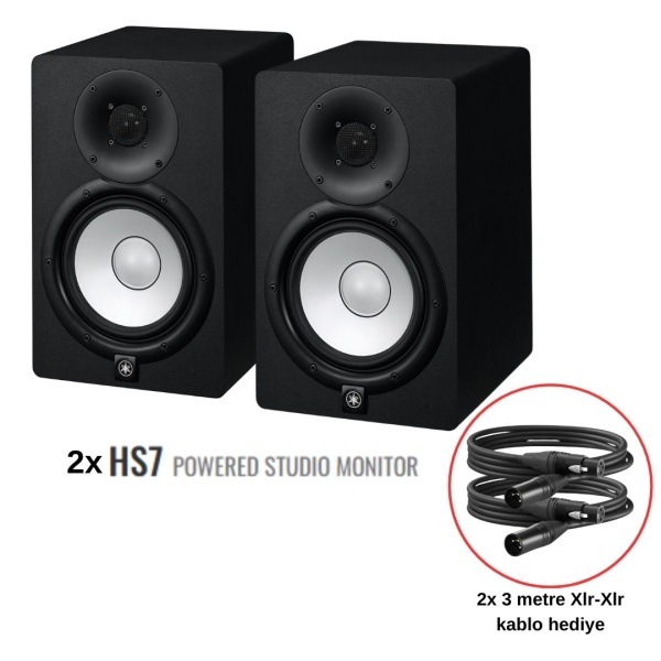 Yamaha HS7 Aktif Stüdyo Referans Monitörü Seti (Siyah)