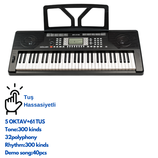 Müller  MK-6186 61 tuş org tuş hassasiyetli