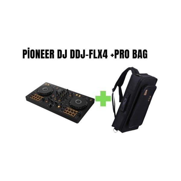 Pioneer DJ DDJ-FLX4 +MEX LP75K LAPTOP BÖLMELİ CASE