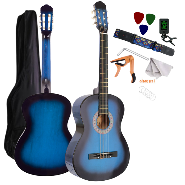 Madrid Mcg Tam boy Klasik Gitar Mavi-Bls