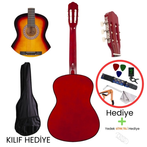 Madrid Mcg Tam boy Klasik Gitar Sunburst