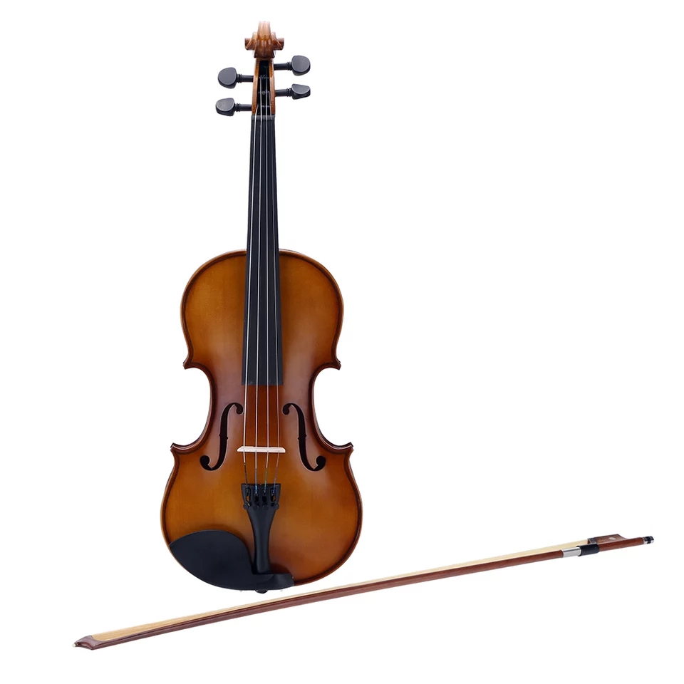 Bremen Bv-034H 3/4 öğrenci kemanı önden görünüm, mat lamine gövde