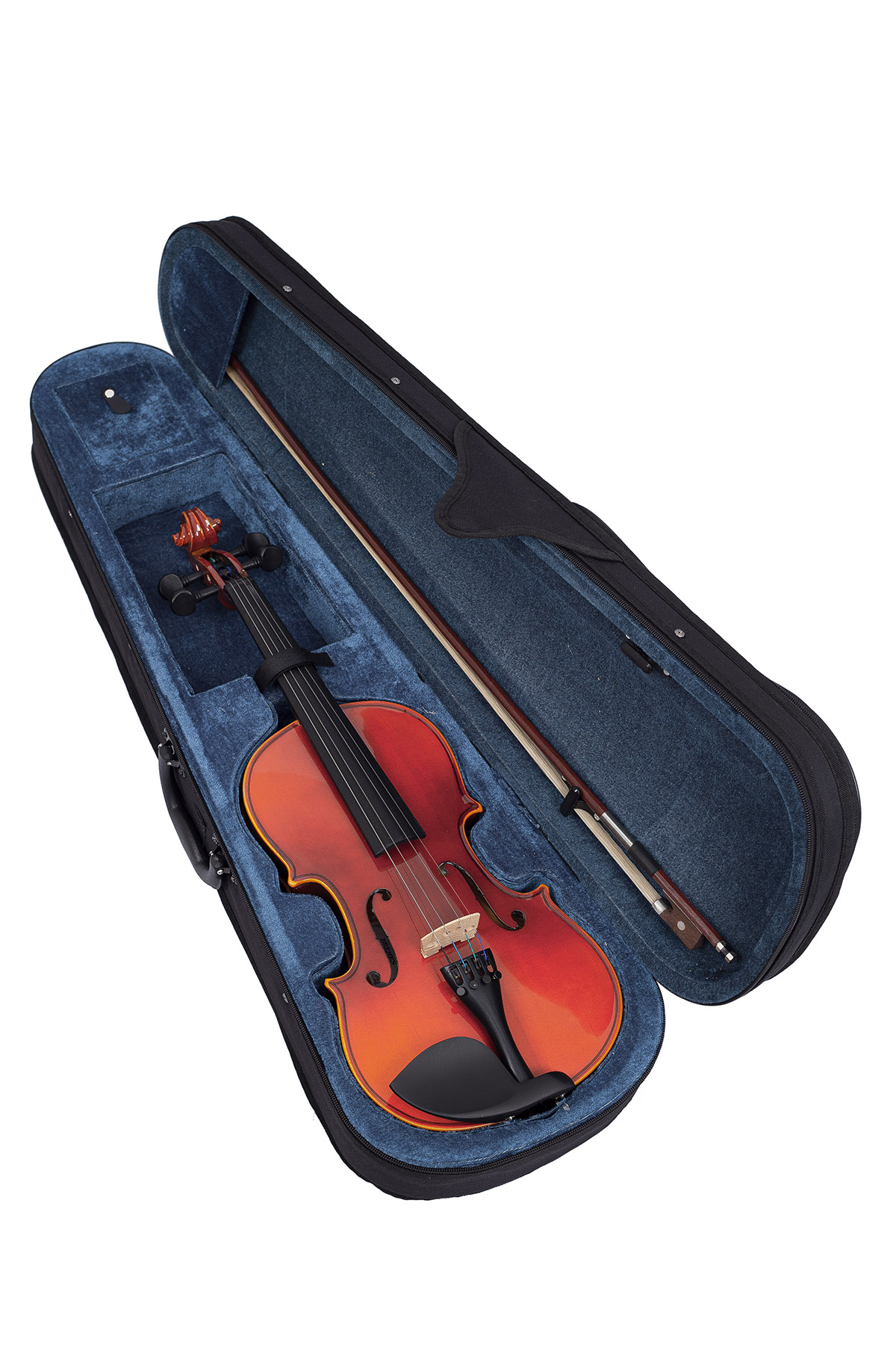 Bremen Bv-144PH 4/4 masif akça ağaç keman önden görünüm, parlak vernik