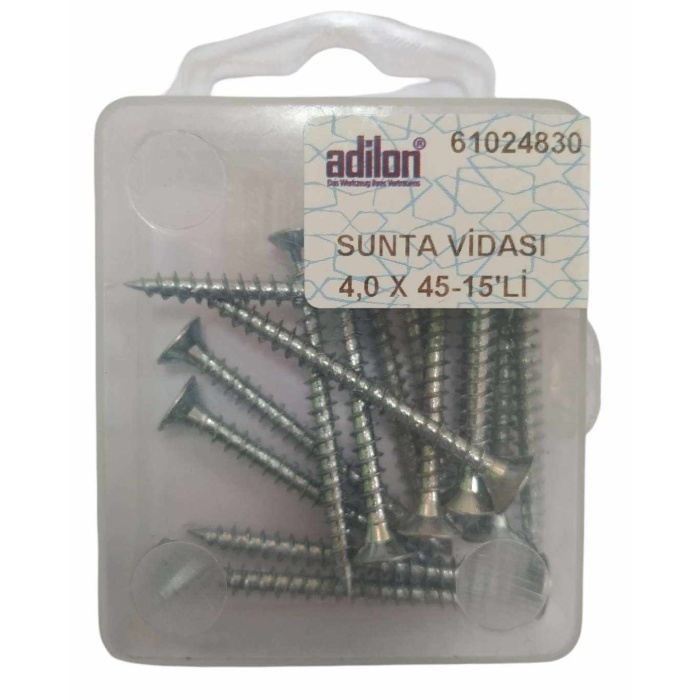 ADİLON SUNTA VİDASI 4,0 X 045 15Lİ